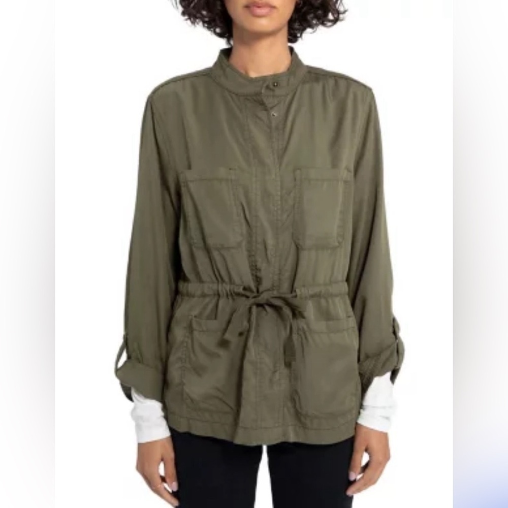 Sanctuary Anthropologie Womens Size Medium. Olive Green Jacket Snap